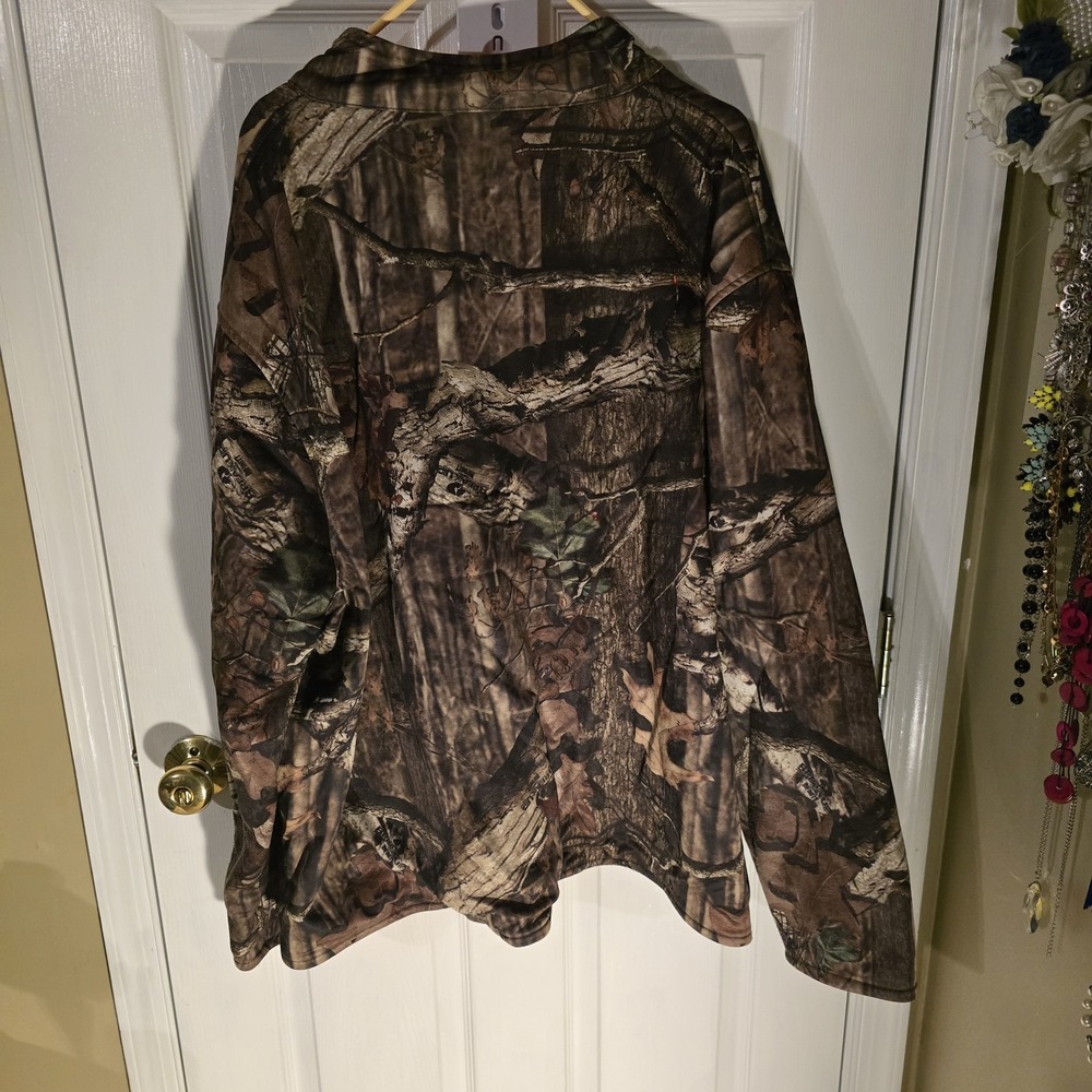 Reversible Camo Orange Fleece Jacket Men's Full Zip Outdoor‎ Hunting Size XXL - Picture 2 of 4